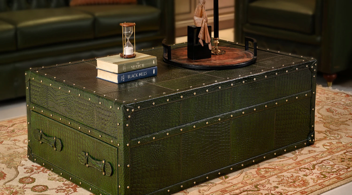 Bespoke Leather Trunk Coffee Table